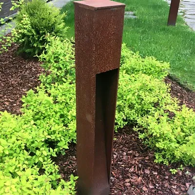 Corten čelično metalno svjetlo za vrt